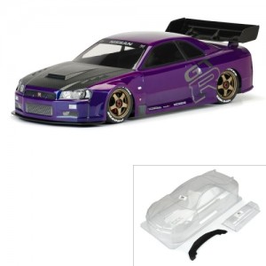 [PROLINE-RACING] 1584-00 1/7 2002 Nissan Skyline GT-R R34 Clear Body: ARRMA Infraction 