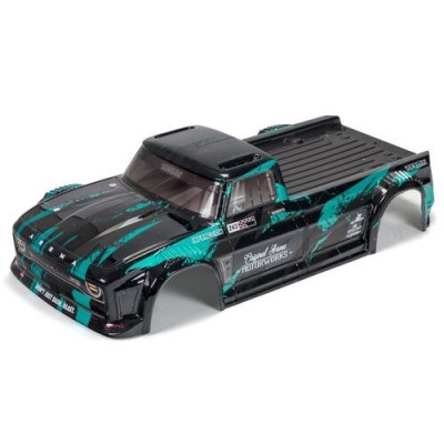 [���ܼ�] ARA414008 [ARRMA] ARA414008 1/8 Finished Body, Black/Teal: INFRACTION
