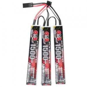 [GNB] 11.1V 1500mAh 30C ��Ƭ������ ���͸� (�и��� / �� ����) 6.6*21*125mm (H*W*L)