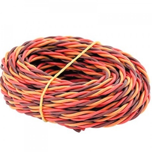 [AMASS] ���� ���弱 1M (����/����/��Ȳ) - Twisted, R/B/O (22AWG/0.08*60 x ���� 1M) Servo Extension Wire (JR/Spektrum Type)