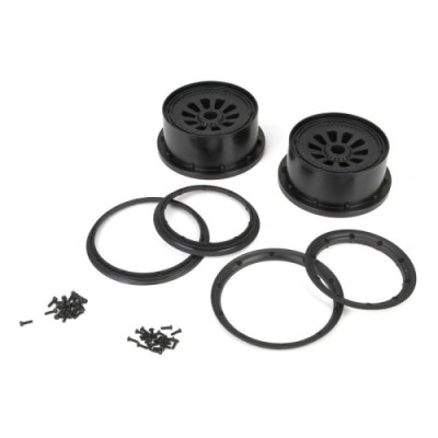 [���ܼ�] LOSB7034 [TEAM LOSI] ���� 1/5 Wheel and Beadlock Set 4.75, 24mm Hex, Black (2): 5IVE-T