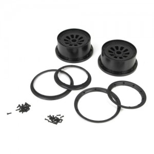 [TEAM LOSI] ���� 1/5 Wheel and Beadlock Set 4.75, 24mm Hex, Black (2): 5IVE-T 