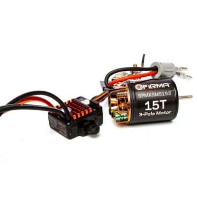 [���ܼ�] SPMXSEMC10 [SPEKTRUM] Firma 70A Brushed Smart ESC, 2S-3S + 15T Brushed Motor Combo - ���� �Ǹ�