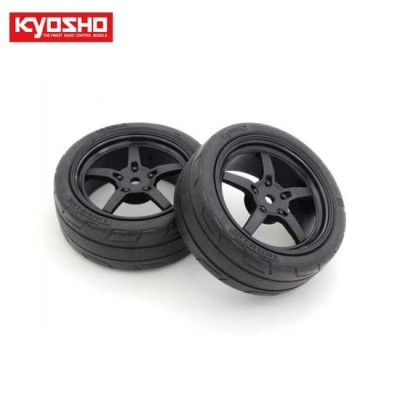 [���ܼ�] KYFATH705BKM [KYOSHO] Glued TC Tire FZ02 (M/5-SRacingWheel/BL/2p)