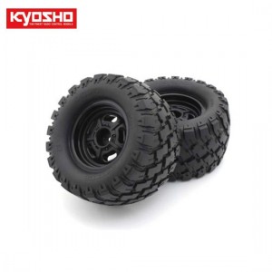 [KYOSHO] Gluedtire + wheel (MAD WAGON VE/Black/2pcs) 