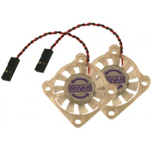 [Novak Electronics] AN5652 Clear Cooling Fan 30x30x6mm w/plugs (2-pack) 