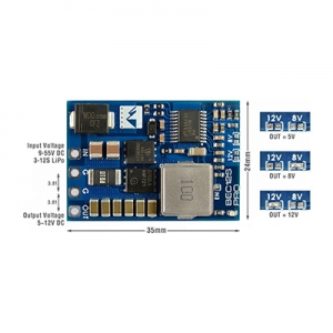 [Matek] ���� 12S-PRO BEC (�����)  Input 9-55V / Output 5V/8V/12V ����