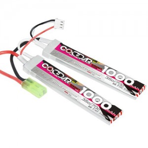 [CODDAR] 7.4V 1000MAH 35C ��Ƭ������ ���͸� (�� ����) 100(L)*20(W)*6(H)mm, Twins