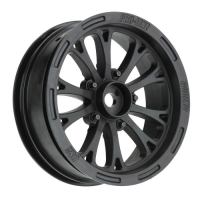 [���ܼ�] PRO277503 [PROLINE-RACING] 2775-03 1/10 Pomona Drag Spec Front 2.2inch 12mm Drag Wheels (2) Black