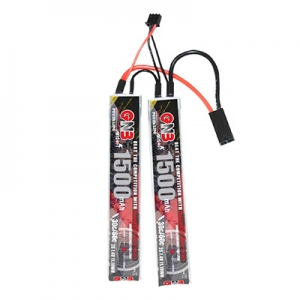 [GNB] 7.4V 1500mAh 30C ��Ƭ������ ���͸� (�и��� / �� ����) 6.5*21*125mm (H*W*L)