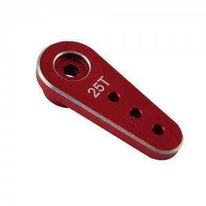 [DETAILS TECH] Aluminum RC Servo Horns - 25T 32mm, L=20/15/10mm, Red 