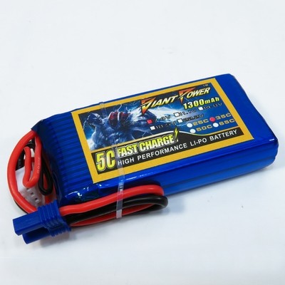 [���ܼ�] 1300-2S-35C [GIANT POWER] 7.4V 1300mAh 35C ��Ƭ ������ ���͸� (EC2 ��)