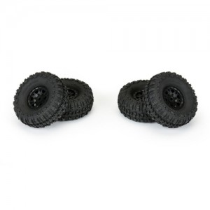 [PROLINE-RACING] 10209-10 1/24 Trencher Fr/Rr 1.0 Tires Mounted 7mm Black Impulse (4): SCX24 