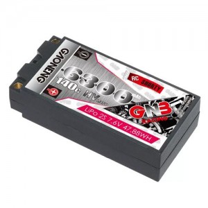 [GNB] 7.6V 6300mAh HV 2S 140C ������ ��Ƭ ������ ���͸� (�� ��Ƽ) Short Shorty Pack 5.0mm Bullet