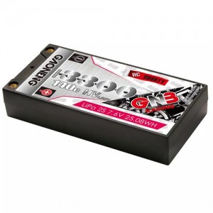 [GNB] 7.6V 3300mAh HV 2S 140C ������ ��Ƭ ������ ���͸� (��Ƽ) 5mm Bullet Hard Case LCG Shorty