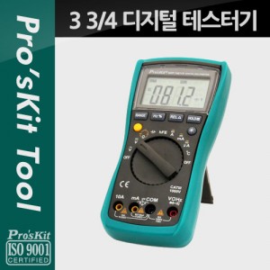 PROKIT (MT-1217) ������ �׽��ͱ�, 3 3/4 Auto Range, AC/DC/����/����/����/�µ�/�����뷮, ����, ����, LCD ���÷��� 
