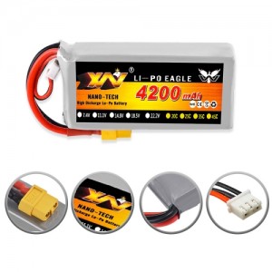 [XN] 7.4V 4200mAh 25C ��Ƭ ������ ���͸� (XT60 ��) FMS Mashigan, Atlas, WILLYS, JIMNY ������