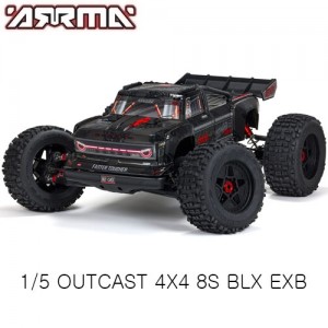 [ARRMA] 1/5 �ƿ�ĳ��Ʈ 4X4 8S BLX EXB �귯�ø��� ����Ʈ Ʈ�� RTR, ����- ���͸�, ������ �ʿ�, DX3 ������ ���Լ�Ʈ 