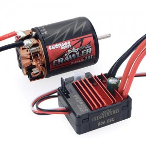 [SURPASS HOBBY] 540 5 Slot & Skewed stator 60A Brushed ESC for Crawler Car (20T RPM:11100) 