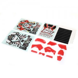 [TEAM LOSI] Red Plastics with Wraps: Promoto-MX 