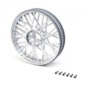 [TEAM LOSI] Front Wheel Set, Satin Chrome: Promoto-MX 