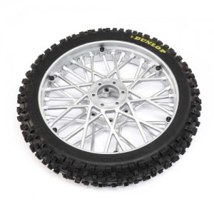 [TEAM LOSI] Dunlop MX53 Front Tire Mounted, Chrome: PM-MX 