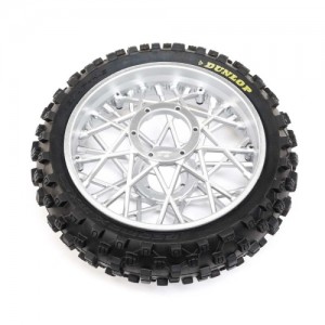 [TEAM LOSI] Dunlop MX53 Rear Tire Mounted, Chrome: Promoto-MX 