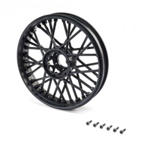 [TEAM LOSI] Front Wheel Set, Black: Promoto-MX 