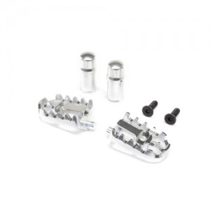 [TEAM LOSI] Aluminum Foot Pegs, Silver: Promoto-MX 