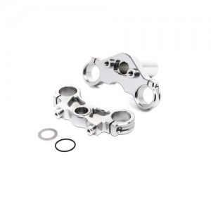 [TEAM LOSI] Aluminum Triple Clamp Set, Silver: Promoto-MX 