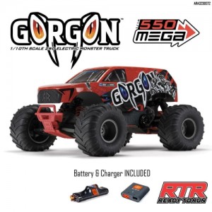[ARRMA] 1/10 GORGON 4X2 MEGA 550 �귯�õ� ���� Ʈ�� RTR ���͸� �� USB ������ ����, ������ 