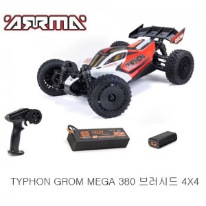 [ARRMA] ARA2106T1 TYPHON GROM MEGA 380 �귯�õ� 4X4 ���� ���� RTR, ���͸� �� ������ ����, f����/ȭ��Ʈ 