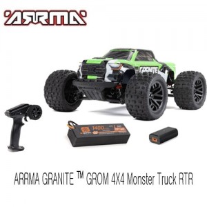 [ARRMA] 1/18 GRANITE GROM MEGA 380 �귯�õ� 4X4 ���� Ʈ�� RTR (���͸� �� ������ ����, ���) 