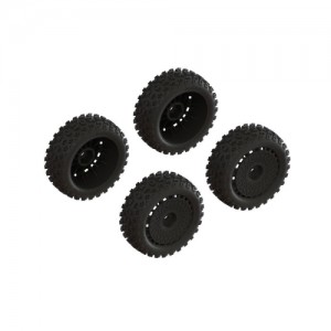 [ARRMA] ARA550114 DBOOTS 2-HO TIRE SET GLUED (BLACK) (2 PAIRS) 