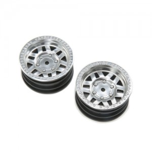 [Axial] AXI43001 1/10 KMC MACHETE 1.9 WHEELS, 12MM HEX, SATIN SILVER (2) 