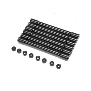[TEAM LOSI] Aluminum Crossbar & Spacer, Cab Section, Black (6): TLR Tuned LMT 