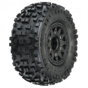 [PROLINE-RACING] 1182-10 1/10 Badlands Front/Rear 2.2/3.0 SC Mounted 12mm Black Raid (2) 