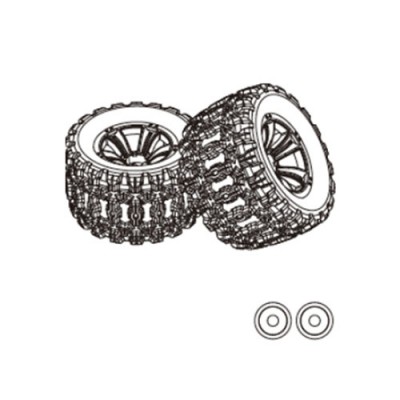 [���ܼ�] 1015A [MJX RC] mjx 10208 Tires (2PCS)