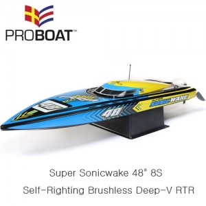 [PROBOAT] [8�� ���ӹ��� �ʴ��� ������Ʈ] Super Sonicwake 48 8S Self-Righting Brushless Deep-V RTR ������, ���͸� ������ ������ ����, ���͸�(4S 2��) �� �޼������� ����, ��Ʈ �ںκ� ���� led ����