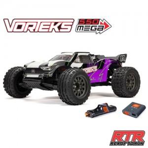 [ARRMA] 1/10 VORTEKS MEGA 550 2WD Stadium Truck RTR, ���͸� �� ������ ����, ����� 