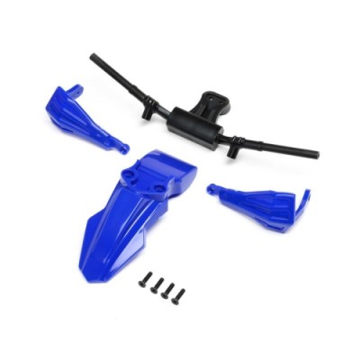 [���ܼ�] LOS-2306 [TEAM LOSI] Fender, Handguards & Handle Bars, Blue: PM-SM