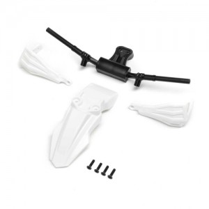 [TEAM LOSI] Fender, Handguards & Handle Bars, White: Promoto-SM 