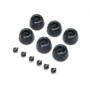 [TEAM LOSI] Rubber Lean Bar Wheels & Stops (6): Promoto-SM 