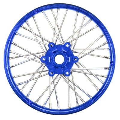 [���ܼ�] PRO283600T1 [PROLINE-RACING] PRO283600T1 1/4 Pro-Spec Aluminum V2 Bead Front Wheel Blue/Blue (1): Promoto-MX