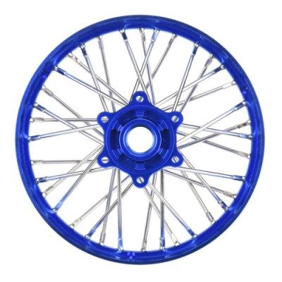 [���ܼ�] PRO283700T1 [PROLINE-RACING] PRO283700T1 1/4 Pro-Spec Aluminum V2 Bead Rear Wheel Blue/Blue (1): Promoto-MX