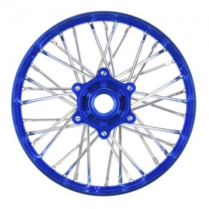 [PROLINE-RACING] PRO283700T1 1/4 Pro-Spec Aluminum V2 Bead Rear Wheel Blue/Blue (1): Promoto-MX 