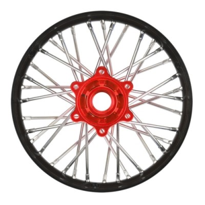 [���ܼ�] PRO283700T2 [PROLINE-RACING] PRO283700T2 1/4 Pro-Spec Aluminum V2 Bead Rear Wheel Black/Red (1): Promoto-MX