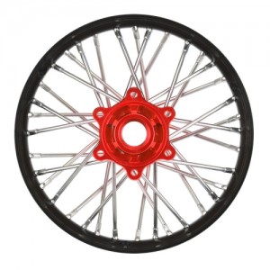 [PROLINE-RACING] PRO283700T2 1/4 Pro-Spec Aluminum V2 Bead Rear Wheel Black/Red (1): Promoto-MX 