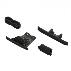 [ARRMA] ARA-1547 Lower Skid And Bumper Set: Black 