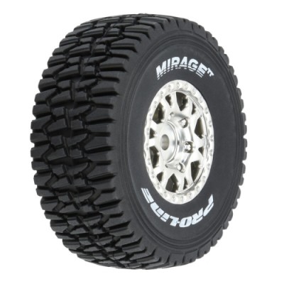 [���ܼ�] PRO1025310 [PROLINE-RACING] 10253-10 1/16 Mirage TT F/R Tires MTD 12mm Silver Impulse (4): Mojave Grom
